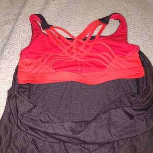 lululemon backless top with built in bra